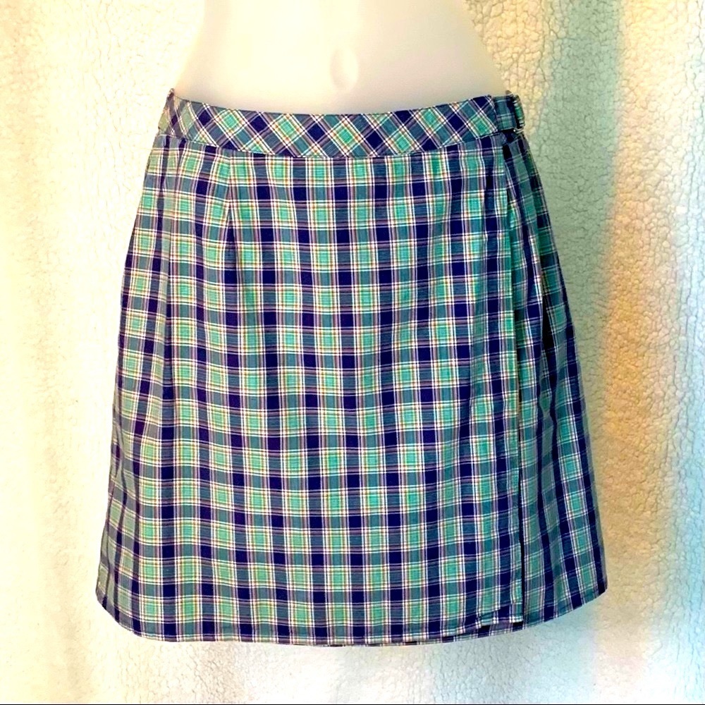 EUC Cute! GAP wraparound plaid school girl skirt